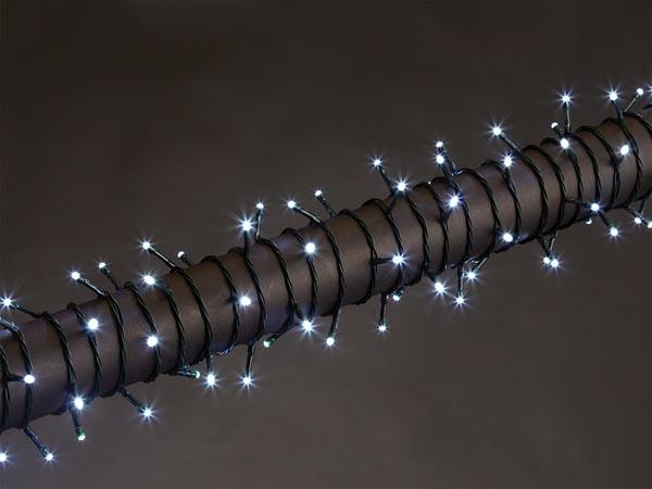 LUNA LED - 12 m - 160 LEDs - blanc - câble vert - Modulateur - 24 V - Vellight