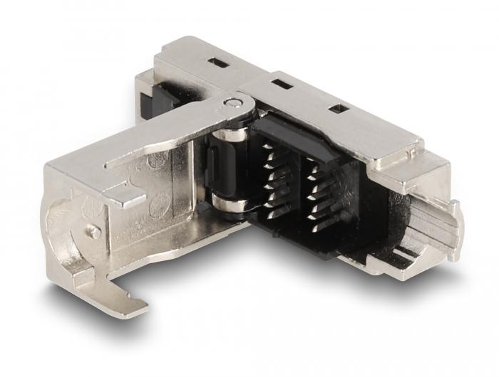 Delock RJ45 Stekker naar LSA met trekontlasting en stofkap Cat.6A wit - Delock