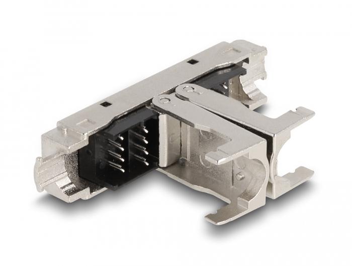 Delock RJ45 connector LSA naar LSA met trekontlastingshuls Cat.6A gereedschapsloos - Delock