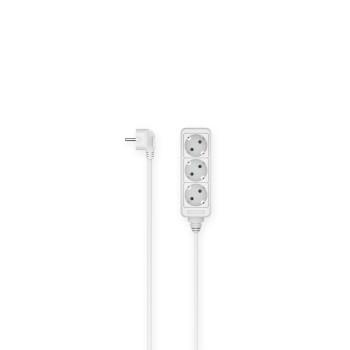 Stopcontact, 3-voudig, 1,4 m, wit - Hama