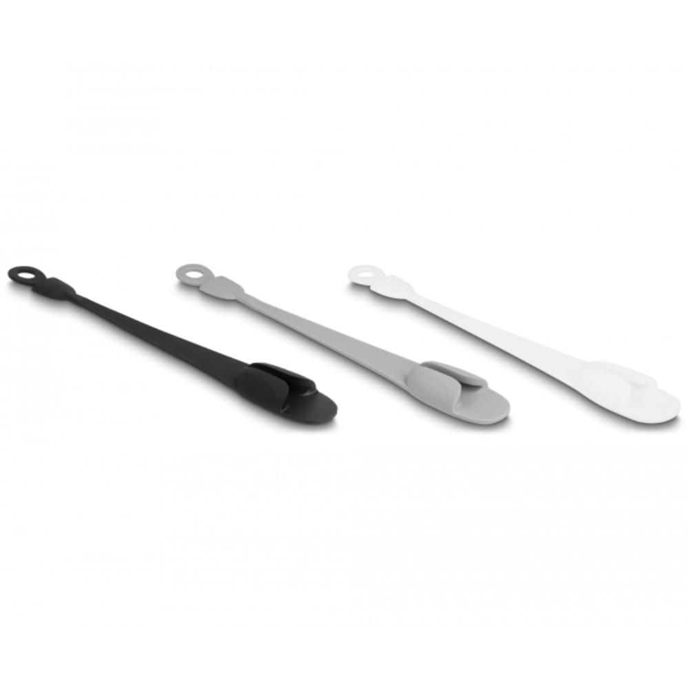 Delock Kabelhalter mit Schlaufe selbstklebend Set 3 Stück - Delock