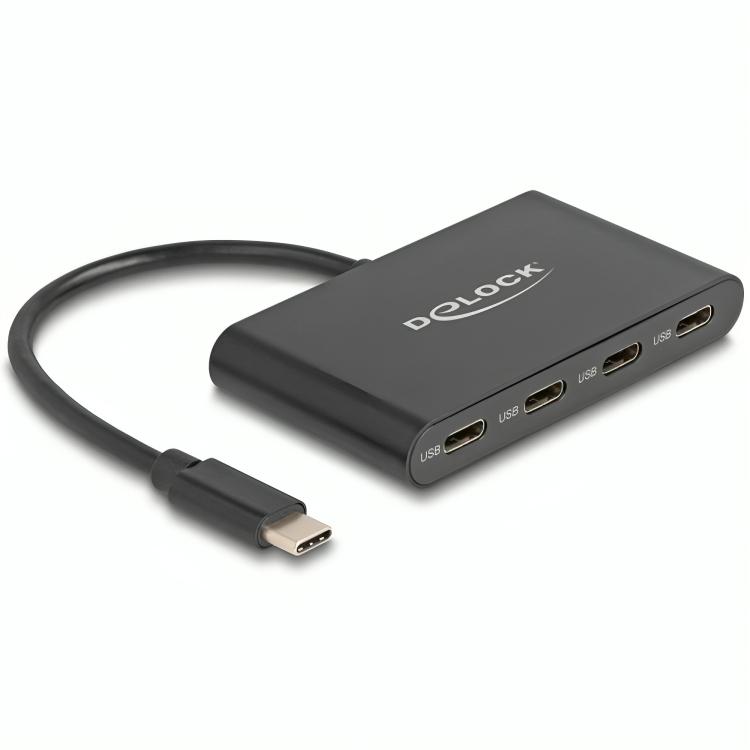 USB C hub met 4× USB C poorten