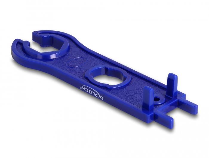 Delock gereedschap voor DL4-kabels en -connectoren, zeskant, blauw 2 stuks
