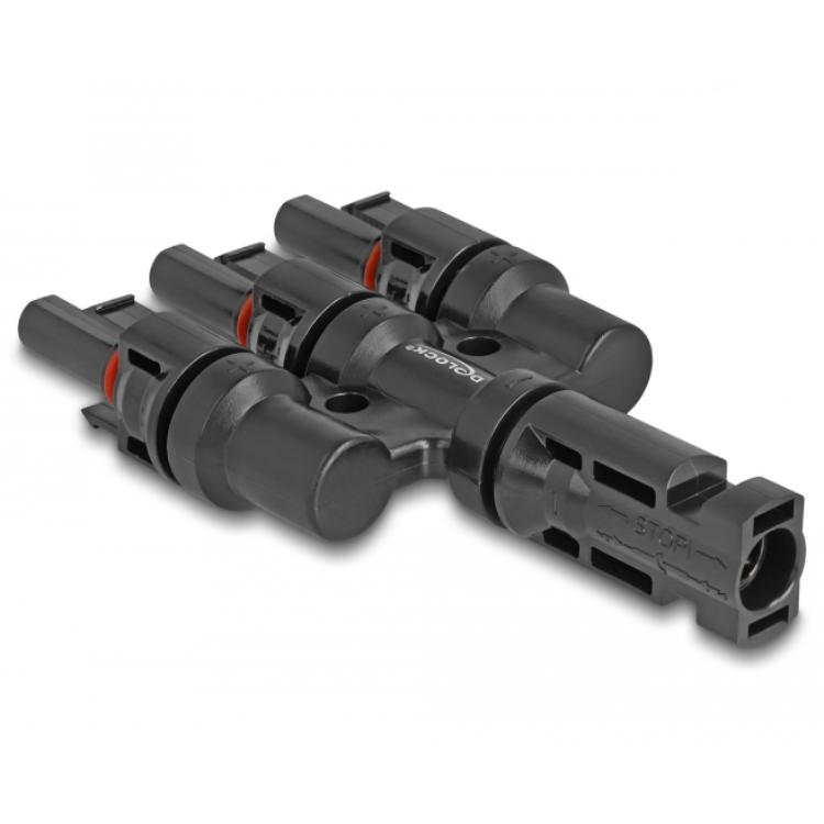 Delock DL4 Solar-connector 1 x Stekker op 3 x Bus
