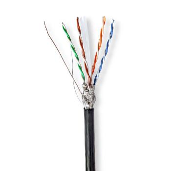 Netwerk Kabel Rol CAT6 Solid S/FTP CCA 305.0 m Buitenshuis