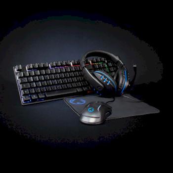 Gaming Combo Kit 5-in-1 Toetsenbord, Hoofdtelefoon, Muis en Muismat - Nedis