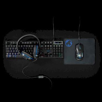Gaming Combo Kit 5-in-1 Toetsenbord, Hoofdtelefoon, Muis en Muismat - Nedis