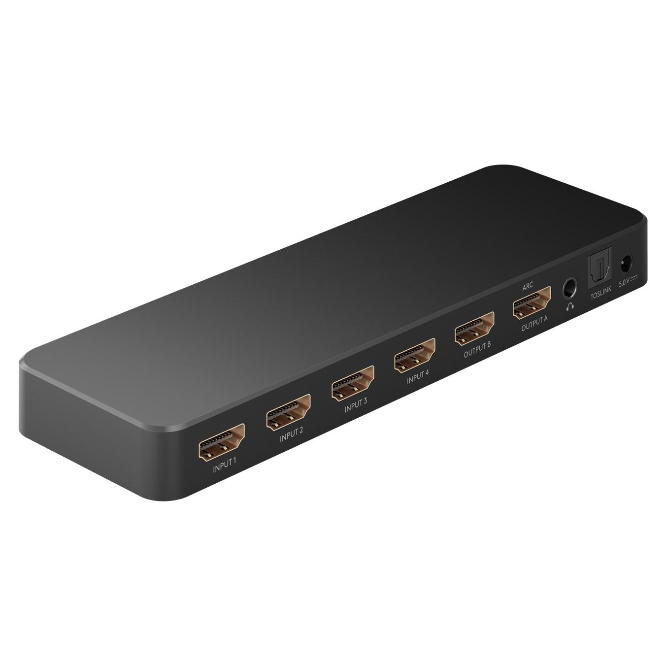 HDMI matrixswitch - 4 naar 2 poorts - Goobay