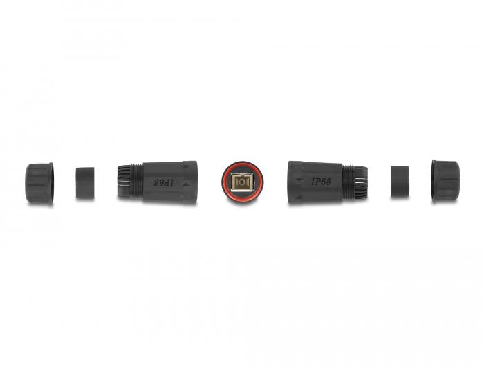 Delock Glasvezelkabelconnector SC Simplex-aansluiting op SC Simplex-aansluiting OM1/OM2 w