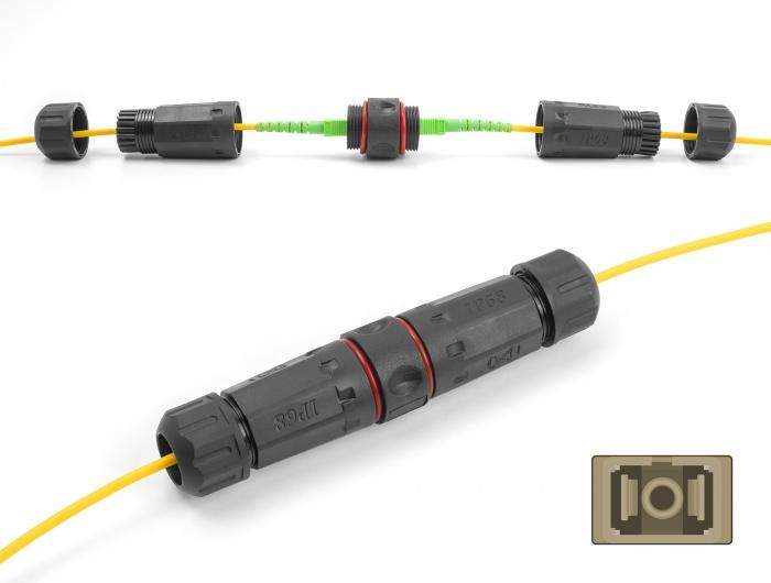 Delock Glasvezelkabelconnector SC Simplex-aansluiting op SC Simplex-aansluiting OM1/OM2 w