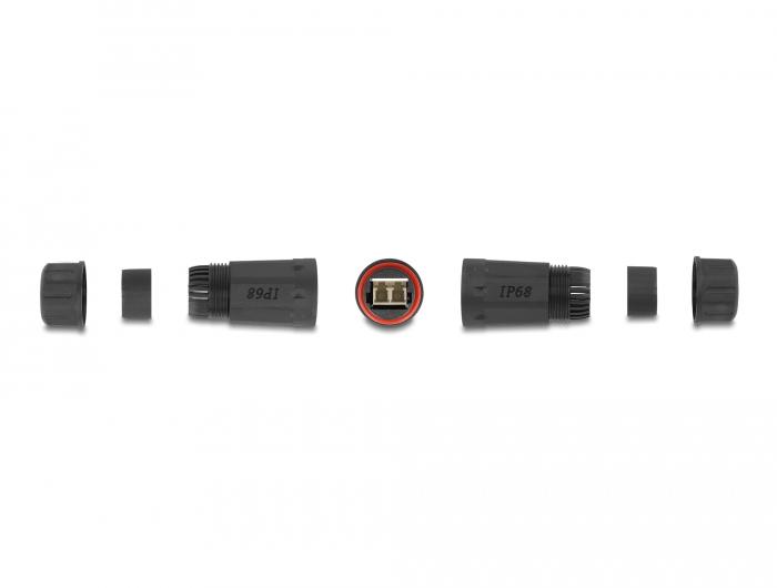 Delock Glasvezelkabelconnector LC Duplex Stekker naar LC Duplex Stekker OM1/OM2 Was
