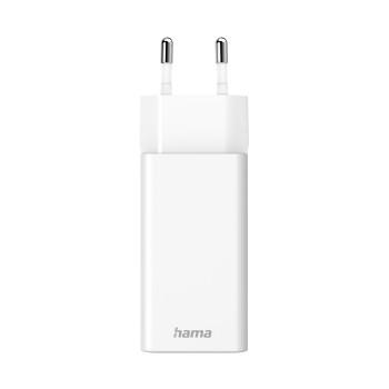 Chargeur rapide, GaN, 1x USB-C PD, 1x USB-A QC, Mini-chargeur, 65 W, blanc - Hama