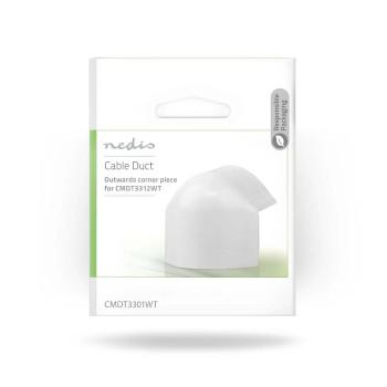 Kabelgeleiding Buis Over de hoek 1 Stuk PVC Wit - Nedis