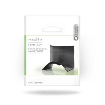 Gestion des câbles Tube Dans l'angle 1 pièce PVC Noir - Nedis
