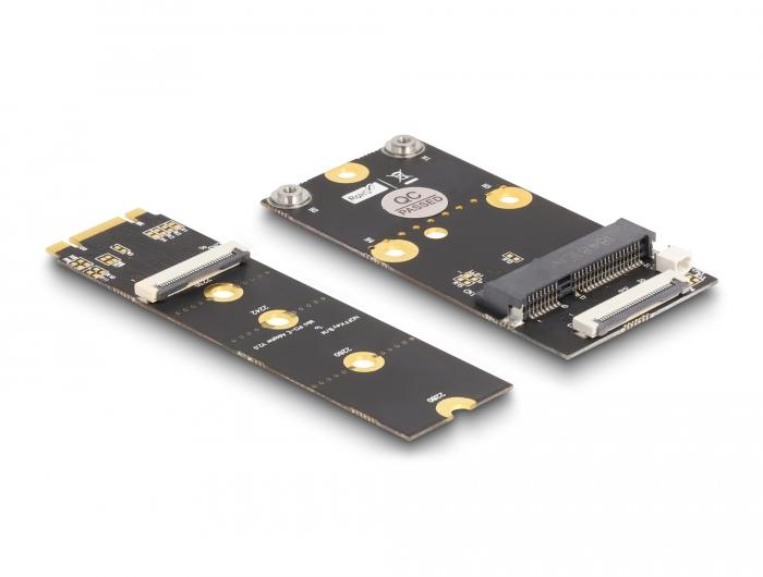 Converter M.2 Key B+M connector naar 1 x Mini PCIe slot halve grootte/volle grootte