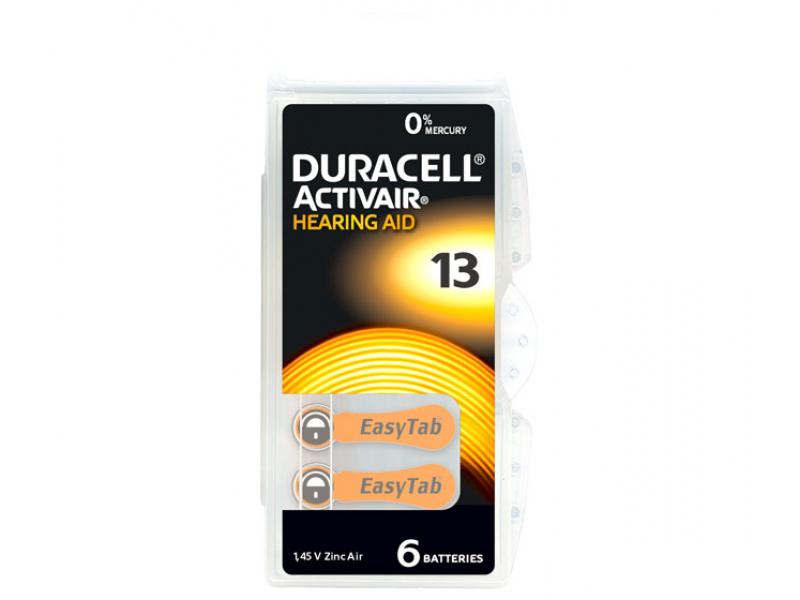 Duracell Batterie Zinc Air, 13, 1.45V Blister (6-Pack) - Duracell