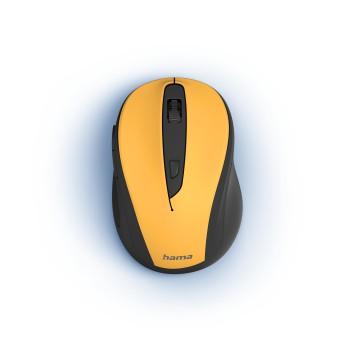 Souris Optique sans Fil 6 boutons MW-400 V2, ergo., Récep. USB, jaune signalisation - Hama