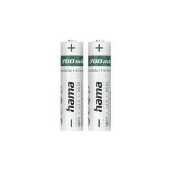 NiMH-accu's, AAA micro, 700 mAh 1,2V, 2 stuks - Hama