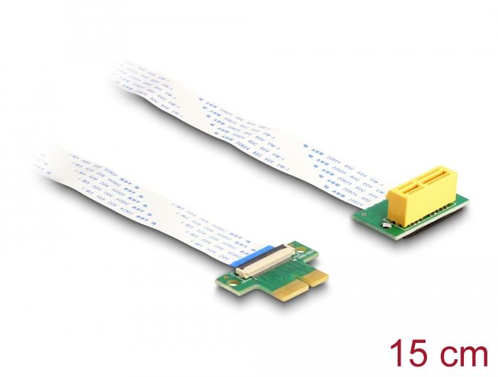 Carte Riser Delock PCI Express x1 Connecteur vers Slot x1 90 coudée avec FP