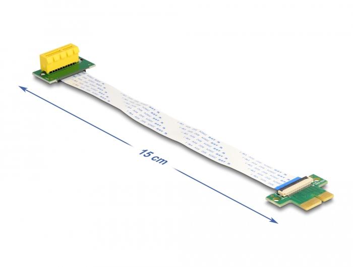 Carte Riser Delock PCI Express x1 Connecteur vers Slot x1 90 coudée avec FP