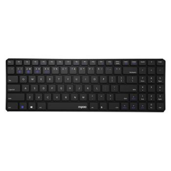 E9100M Multimode draadloos ultradun toetsenbord, Zwart, QWERTY US - Rapoo