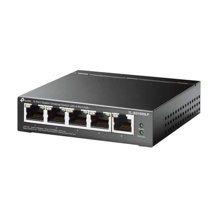 Switch TP-Link 5x GE TL-SG1005LP (davon 4xPOE+)