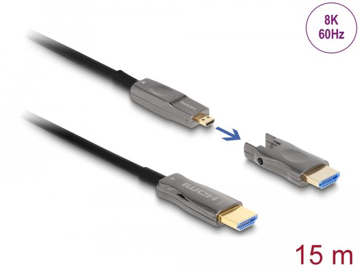Delock Aktives Optical 5 in 1 HDMI Cable 8K 60 Hz 15 m