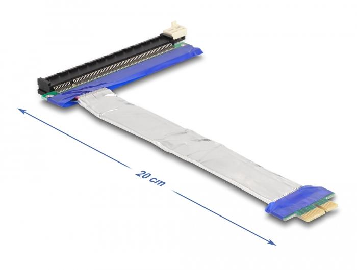 Delock Riserkaart PCI Express x1 Stekker naar x16 Slot met Kabel 20 cm