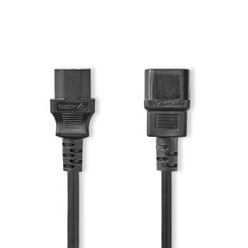Câble d'alimentation IEC-320-C14 IEC-320-C13 Droit Droit Nickelé - Nedis