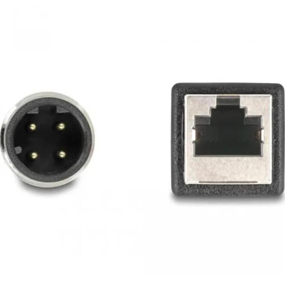 M12 D-gecodeerd 4-polig naar RJ45 adapterkabel
