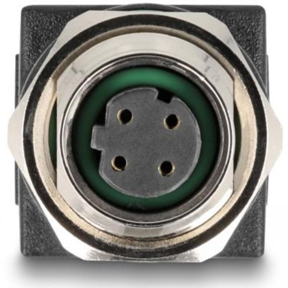 M12 D-gecodeerd 4-pins naar RJ45 female adapter