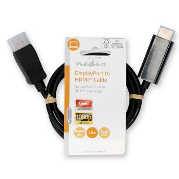 Câble DisplayPort DisplayPort Male HDMI™ Connector 1080p - Nedis