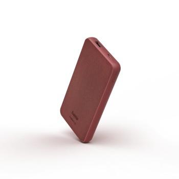 Power Pack Fabric 10 10000mAh, 2 uitgangen: USB-C, USB-A, Chili Red - Hama