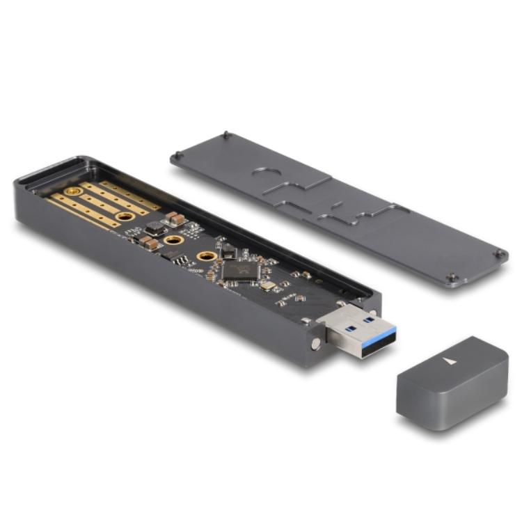 Delock Externe behuizing voor M.2 NVMe PCIe SSD of SATA SSD met USB 10 G