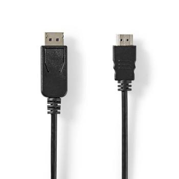 DisplayPort-Kabel DisplayPort Male HDMI™ Male Vernikkeld 2.00 m - Nedis