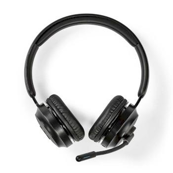 Casque PC Circum-auriculaire Stéréo Bluetooth Microphone pliable Noir - Nedis