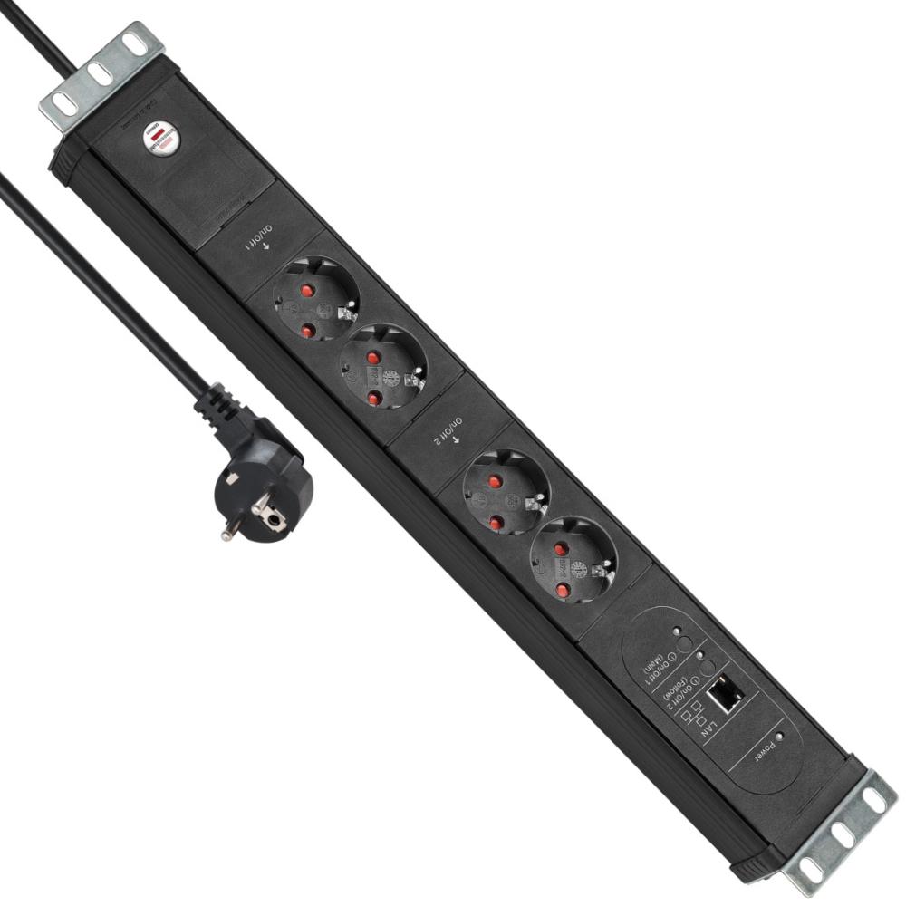 19 inch stekkerdoos - 4-voudig - Brennenstuhl