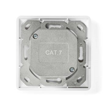 Netwerk Wanddoos Inbouw 2 poort(en) CAT7 Recht Female Goud - Nedis