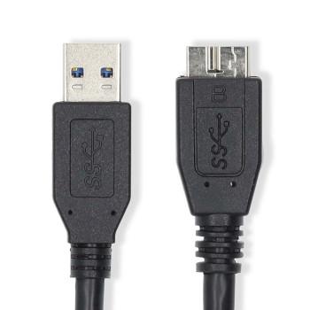 USB-Kabel USB 3.2 Gen 1 USB-A Male USB Micro-B Male 5 Gbps - Nedis
