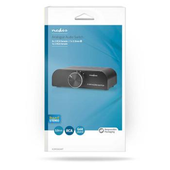 Commutateur audio analogique 4-Port(s) Entrée : 1x 3.5mm Audio Input / - Nedis