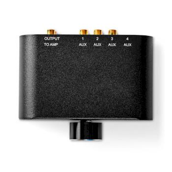 Commutateur audio analogique 4-Port(s) Entrée : 1x 3.5mm Audio Input / - Nedis