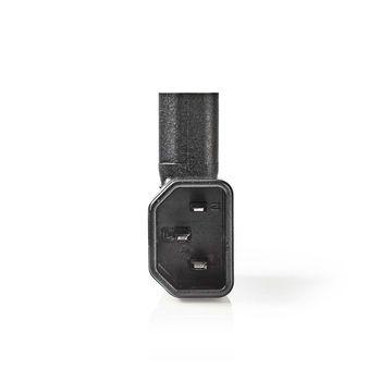 Rallonge IEC-320-C13 IEC-320-C14 Angle Droit Nickelé - Nedis