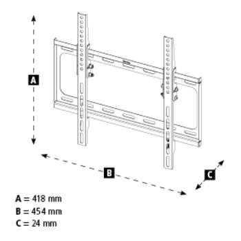 TV-Wandbeugel TILT, 191 cm (75), zwart - Hama
