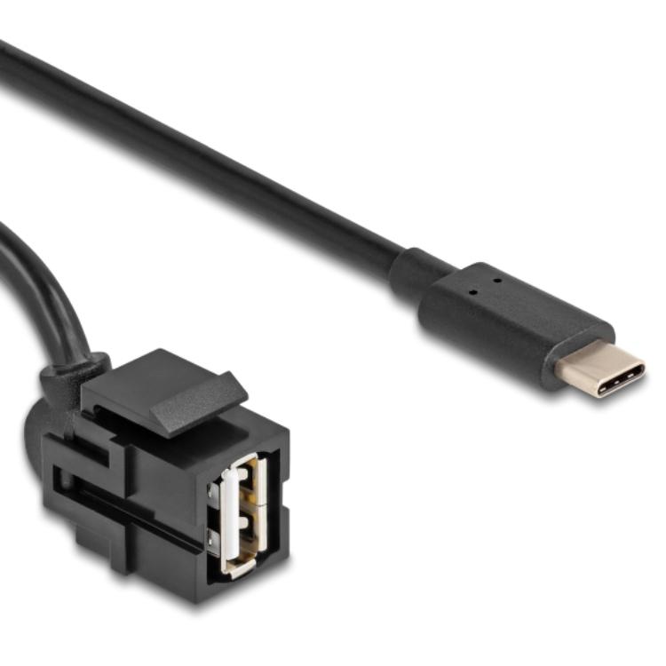 USB A vers C keystone - Delock