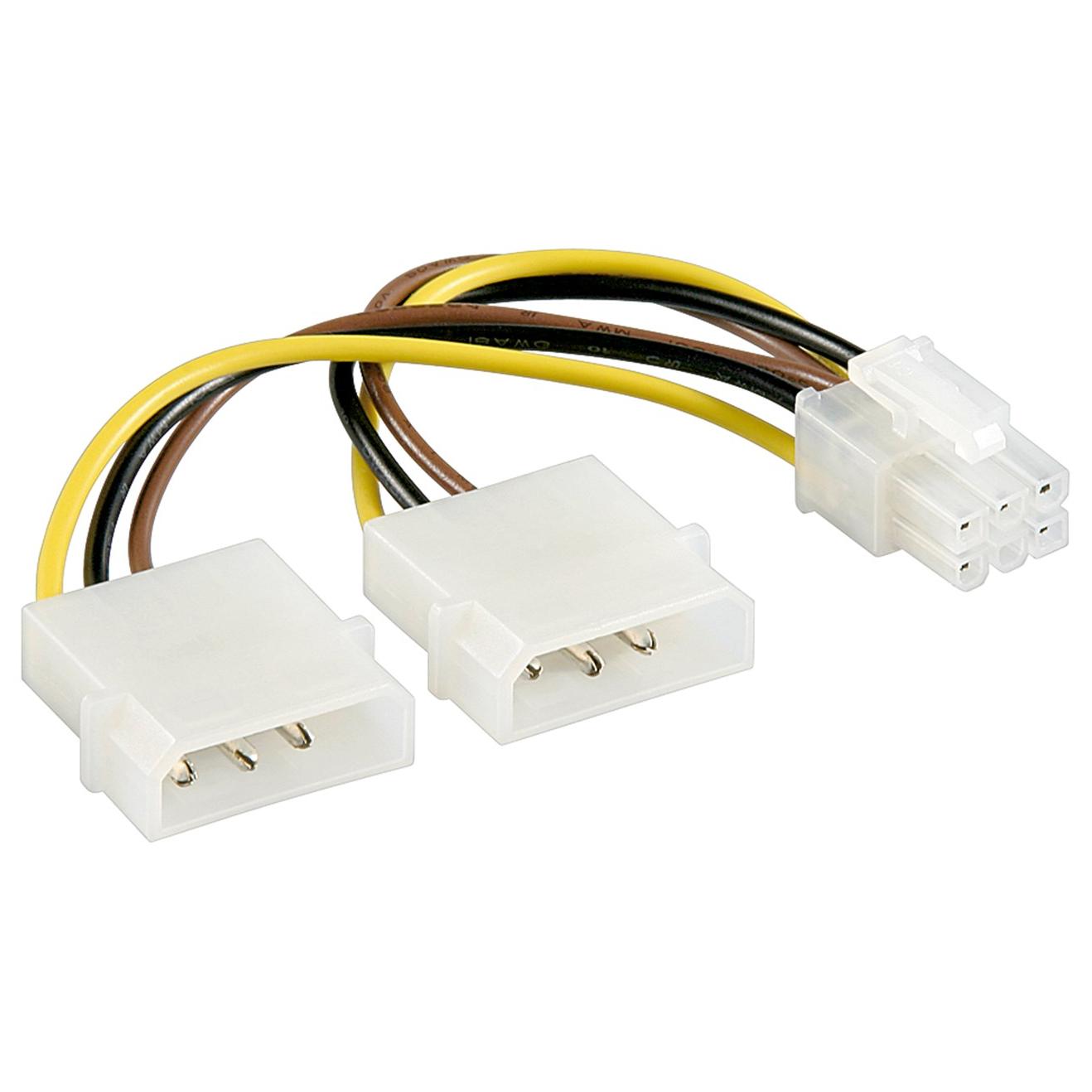 Molex naar PCIe voedingskabel - Goobay