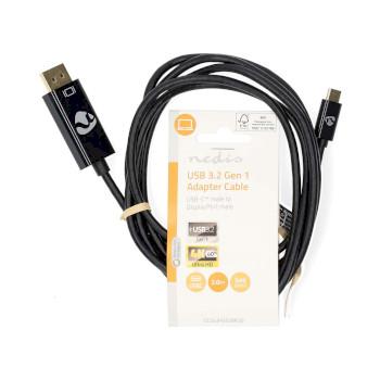 Adaptateur USB-C™ USB 3.2 Gen 1 USB-C™ Mâle DisplayPort Mâle - Nedis