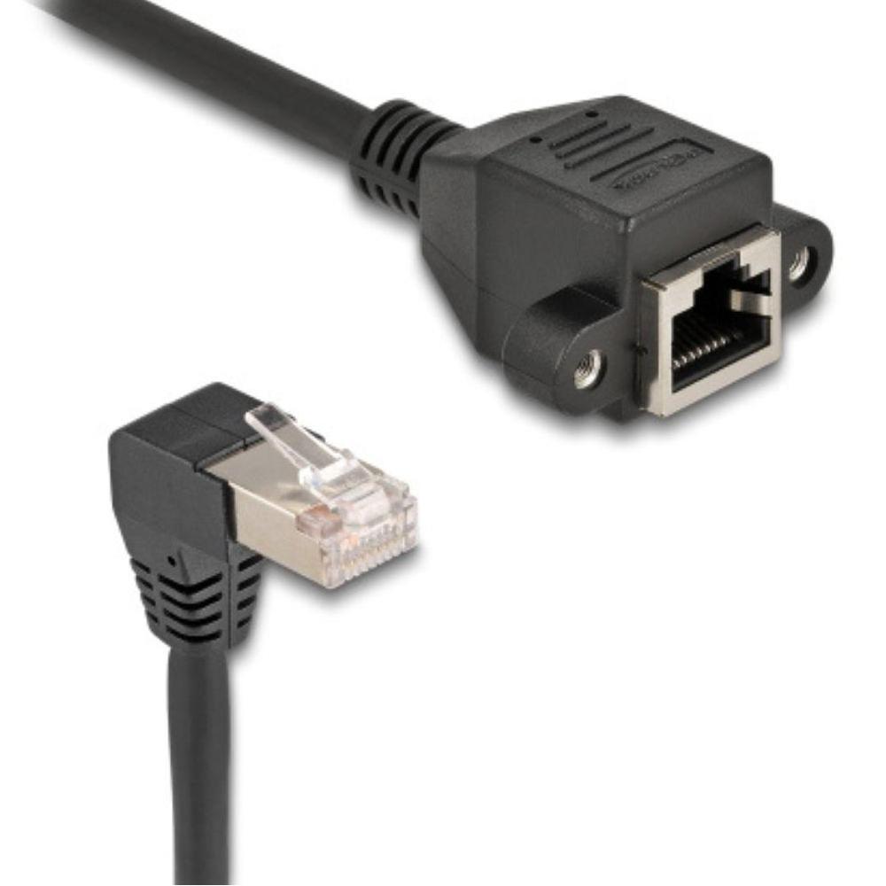Câble de rallonge réseau Delock S/FTP RJ45 Connecteur RJ45 90 coudé