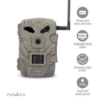 Wildcamera 1080p@30fps 30,0 MPixel 2 MPixel CMOS IP66 Zwart - Nedis