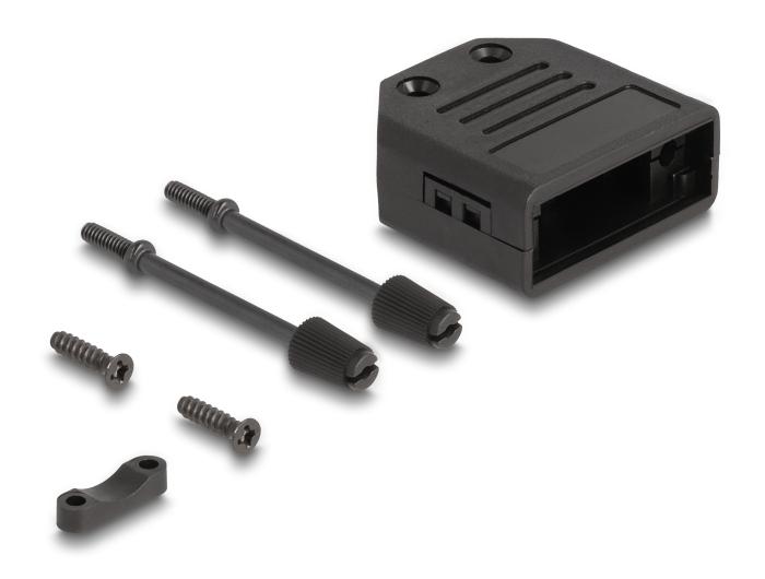 Delock D-Sub Boîtier pour connecteur/prise 9 broches Boîtier en plastique avec Z