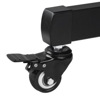Support TV sur roulettes, jusqu'à 75 pouces, hauteur réglable, noir - Hama